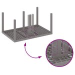 vidaXL Ensemble de salle à manger de jardin 5 pièces avec coussins gris clair poly rotin