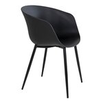 2 fauteuils en polypropylène noir RODA