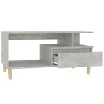 vidaXL Table basse Gris béton 90x49x45 cm Bois d'ingénierie
