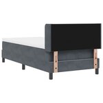 lit box spring vidaXL avec matelas gris foncé 90x200 cm en velours