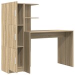 vidaXL Bureau avec rangement en chêne Sonoma