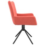 vidaXL Chaises pivotantes à manger lot de 2 Rose Velours