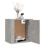 vidaXL Tables de chevet murales 2 Pièces Gris béton 50x30x47 cm