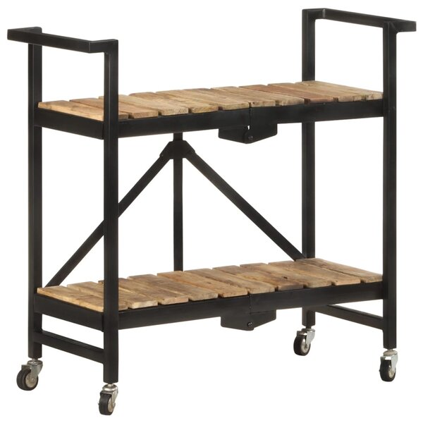 vidaXL Chariot de cuisine 87x36x81 cm Bois massif de manguier
