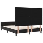 Structure de lit en velours noir 160x200 cm