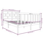 vidaXL Cadre de lit sans matelas blanc bois de pin massif
