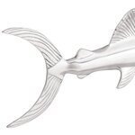 vidaXL Poisson Épée Murale Argent 91x8x26 cm Aluminium