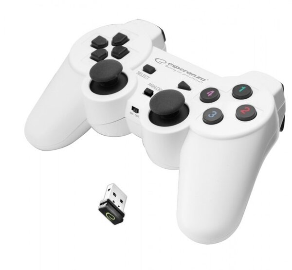 Esperanza EGG108W Manette de jeu Noir  Blanc RF Manette de jeu Analogique/Numérique PC  PlayStation 3