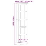 vidaXL Bibliothèque Corona 46x20x170 cm bois de pin massif