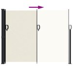 vidaXL Auvent latéral rétractable crème 160x300 cm