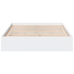 vidaXL Cadre de lit avec tiroirs blanc 140x200 cm bois d'ingénierie