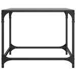 vidaXL Table basse avec dessus en verre noir 50x50x40 cm acier