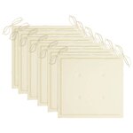 vidaXL Chaises pliables d'extérieur lot de 6 et coussins Bois d'acacia