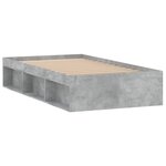 vidaXL Cadre de lit gris béton 100x200 cm