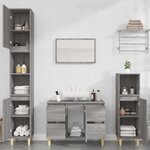 vidaXL Ensemble de meubles de salle de bain 3 Pièces Sonoma gris