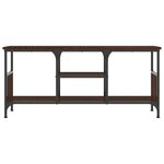 vidaXL Meuble TV chêne marron 100x35x45 cm bois d'ingénierie et fer
