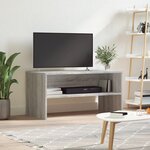 vidaXL Meuble TV sonoma gris 80x40x40 cm bois d'ingénierie