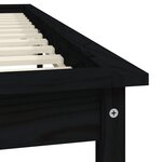 vidaXL Cadre de lit sans matelas noir 200x200 cm bois massif