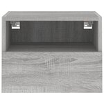 vidaXL Meuble TV mural sonoma gris 40x30x30 cm bois d'ingénierie