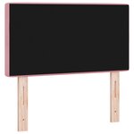 vidaXL Tête de lit LED capitonnée en cristal rose 80 cm en velours