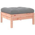 vidaXL Salon de jardin avec coussins 10 Pièces bois massif sapin douglas