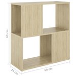 vidaXL Bibliothèque Chêne sonoma 60x24x63 cm bois d'ingénierie