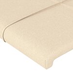 vidaXL Tête de lit à LED Crème 93x16x78/88 cm Tissu