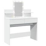 vidaXL Coiffeuse avec LED blanc 100x40x130 cm