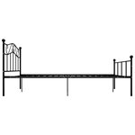 vidaXL Cadre de lit sans matelas noir métal 120x200 cm