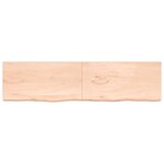 vidaXL Étagère murale 200x50x(2-6) cm bois de chêne massif non traité
