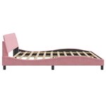 vidaXL Cadre de lit sans matelas rose 200x200 cm velours