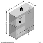 FMD Commode avec 2 portes 80x34 9x89 9 cm gris et style ancien