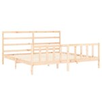 vidaXL Cadre de lit avec tête de lit 200x200 cm bois massif