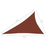 vidaXL Voile de parasol Tissu Oxford triangulaire 3x4x5 m Terre cuite