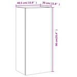 vidaXL Meuble TV mural chêne sonoma 40 5x30x90 cm bois d'ingénierie