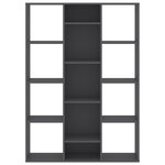 vidaXL Séparateur de pièce/Bibliothèque Gris 100x24x140 cm Aggloméré