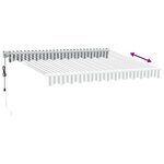 vidaXL Auvent rétractable anthracite/blanc 3x2 5 m tissu et aluminium