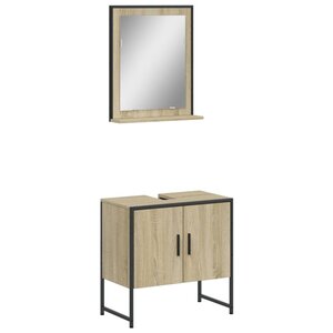vidaXL Ensemble d'armoires de salle de bain 2 Pièces chêne sonoma