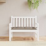 vidaXL Coussin de banc de jardin taupe 110x50x7 cm tissu oxford