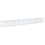 vidaXL Panier gabion avec couvercle 1100x50x100 cm fer galvanisé