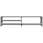vidaXL Meuble TV sonoma gris 200x40x50 cm bois d'ingénierie et métal