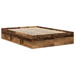 vidaXL Cadre de lit sans matelas chêne fumé 140x200 cm