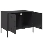 vidaXL Meuble TV noir 68x39x50 5 cm acier