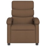 vidaXL Fauteuil inclinable de massage électrique marron tissu