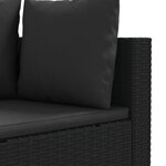 vidaXL Salon de jardin 9 Pièces avec coussins noir résine tressée