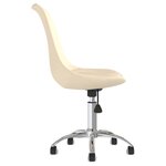 vidaXL Chaises pivotantes à manger lot de 4 Crème Tissu