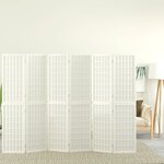 vidaXL Cloison de séparation pliable 6 panneaux 240x170 cm Blanc