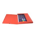 Boite De Classement Exabox Dos 25mm Carte Lustrée Scotten - A4 - Rouge - X 10 - Exacompta