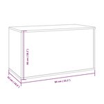 vidaXL Coffre de rangement Sonoma gris 84x42x46 cm Bois d'ingénierie