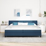 Lit Box Spring vidaXL avec Matelas Bleu 200x200 cm